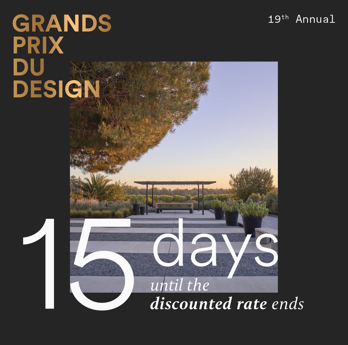 15 days until the discounted rate ends