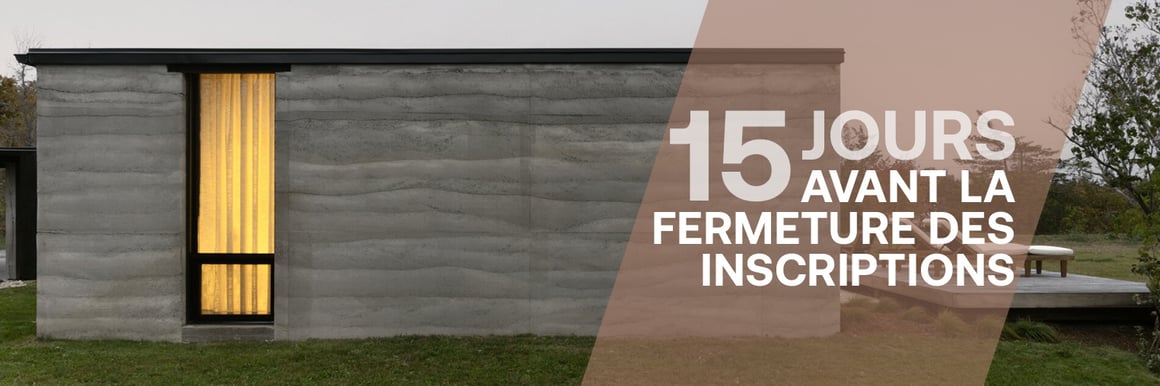 15 JOURS AVANT LA FERMETURE DES INSCRIPTIONS