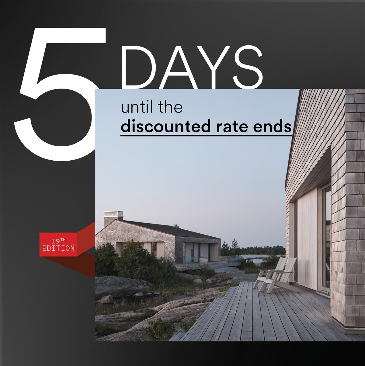 5 days until the discounted rate ends