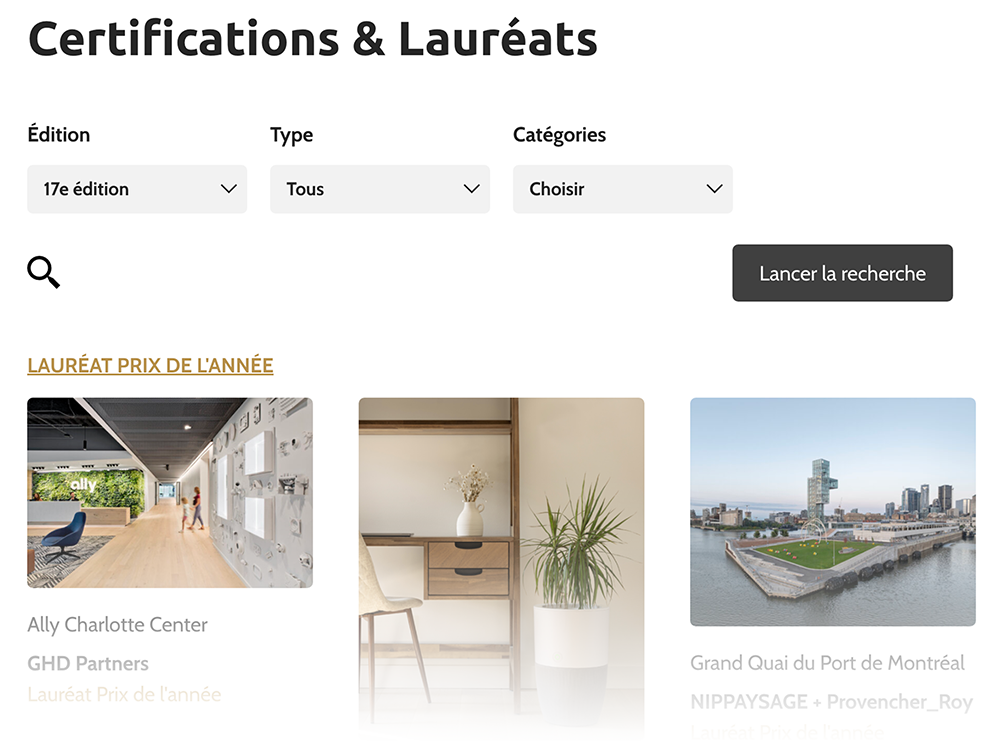 Certifications et Lauréats