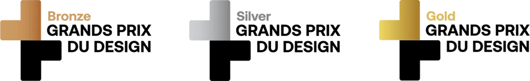 Logos GRANDS PRIX DU DESIGN Awards: Bronze Certification, Silver Certification & Gold Certification