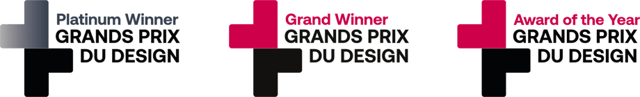 Logos Platinum Winner, Grand Winner and Award of the Year - GRANDS PRIX DU DESIGN Awards 16th Edition