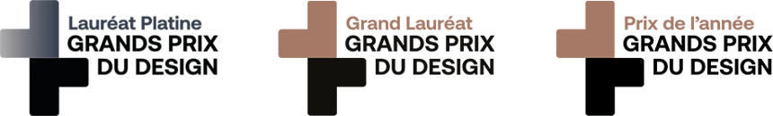 Logos : Lauréat Platine, Grand Lauréat et Prix de l'année